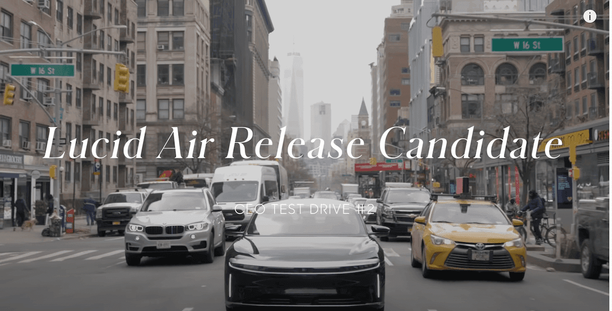 Lucid Air CEO Test Drive NYC