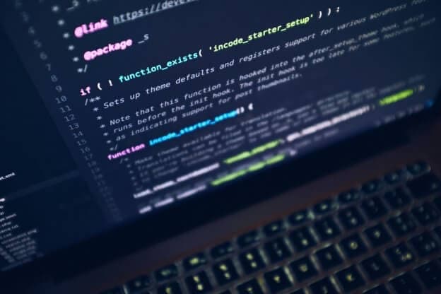 screen with code