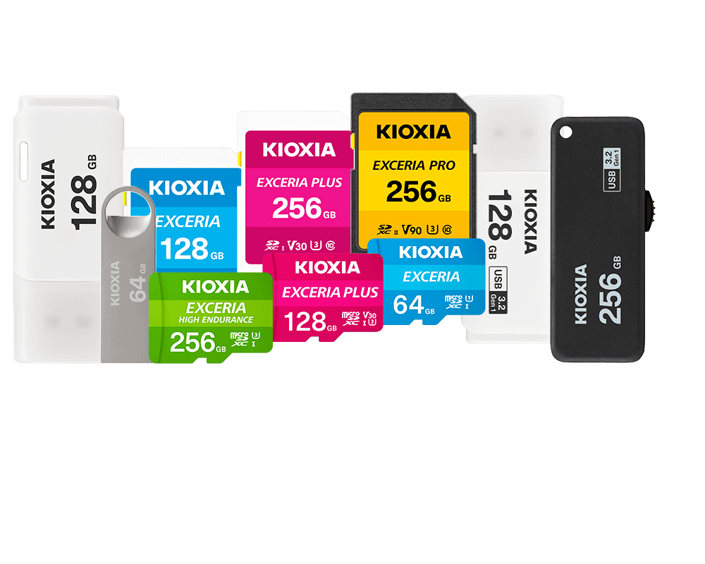 KIOXIA product collage