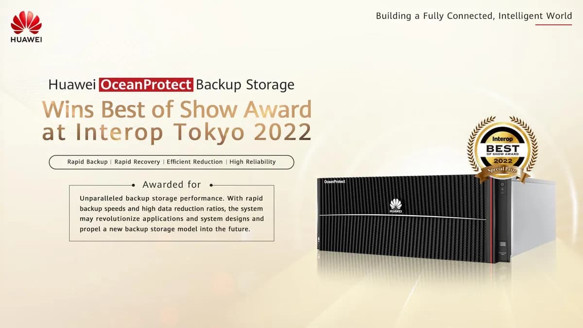 Huawei OceanProtect Backup Storage Wins Best of Show Award at Interop Tokyo_ssict_1200_675
