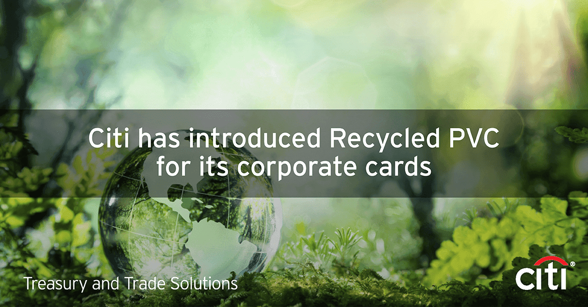 Citi Introduces Recycled Plastic for Corporate Cards_180722