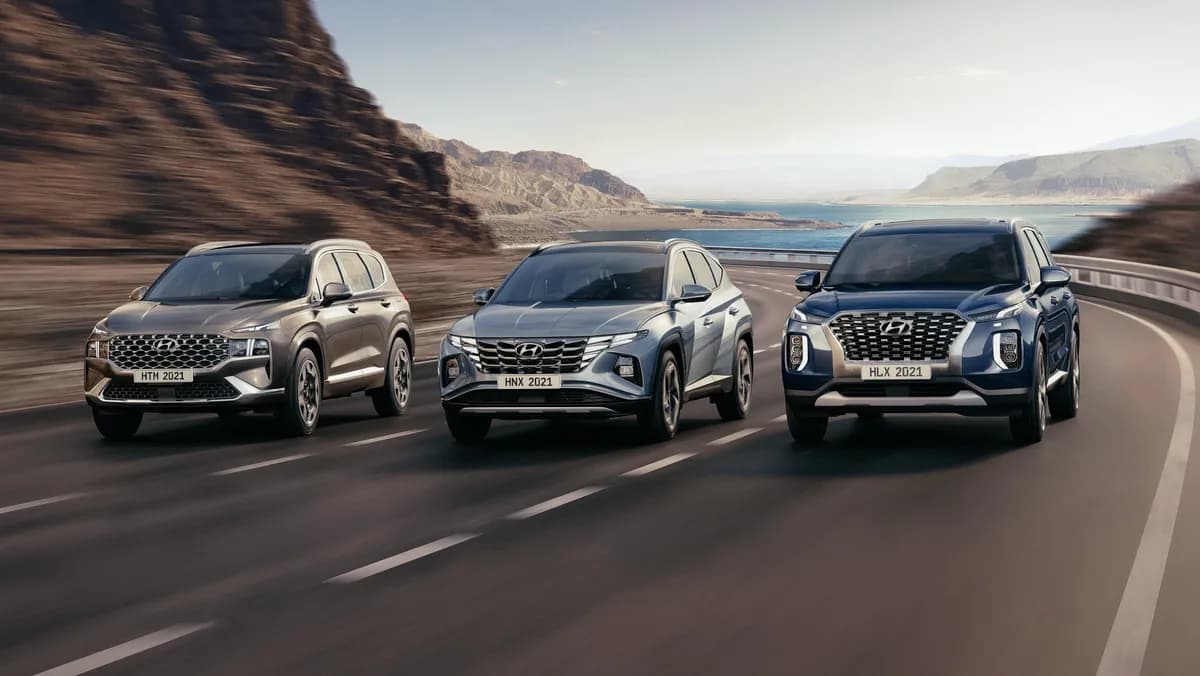 Hyundai SUV lineup Tucson, Santa Fe, Palisade_ssict_1200_676