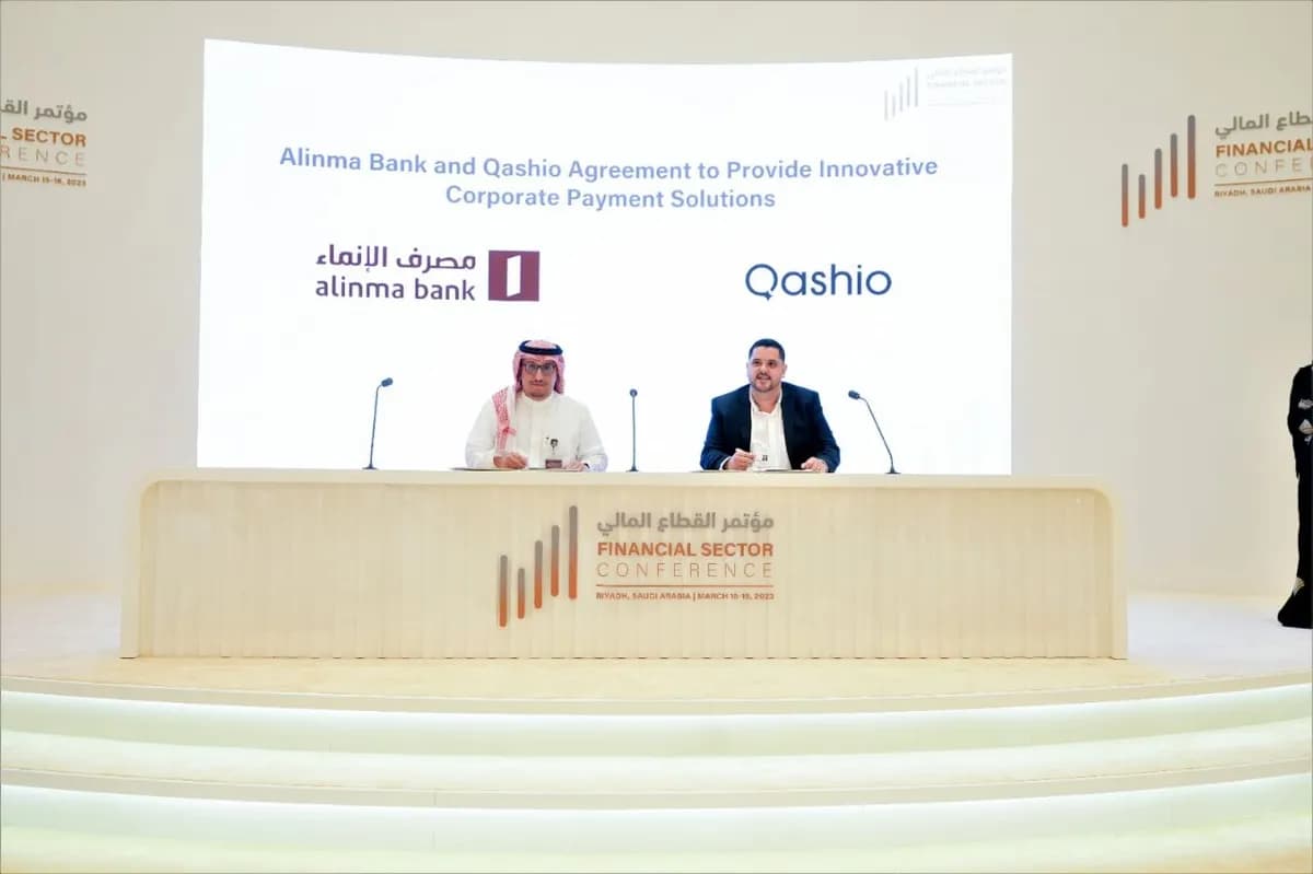 Release - Fintech Qashio joins hands with Alinma Bank to roll out solutions to KSA customers - March 2023 - Ar_ssict_1200_799