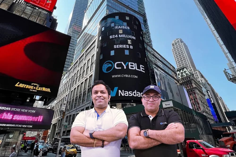 Beenu Arora (CEO and Co-Founder, Cyble) with Manish Chachada (COO & Co-Founder, Cyble)_ssict_1000_666
