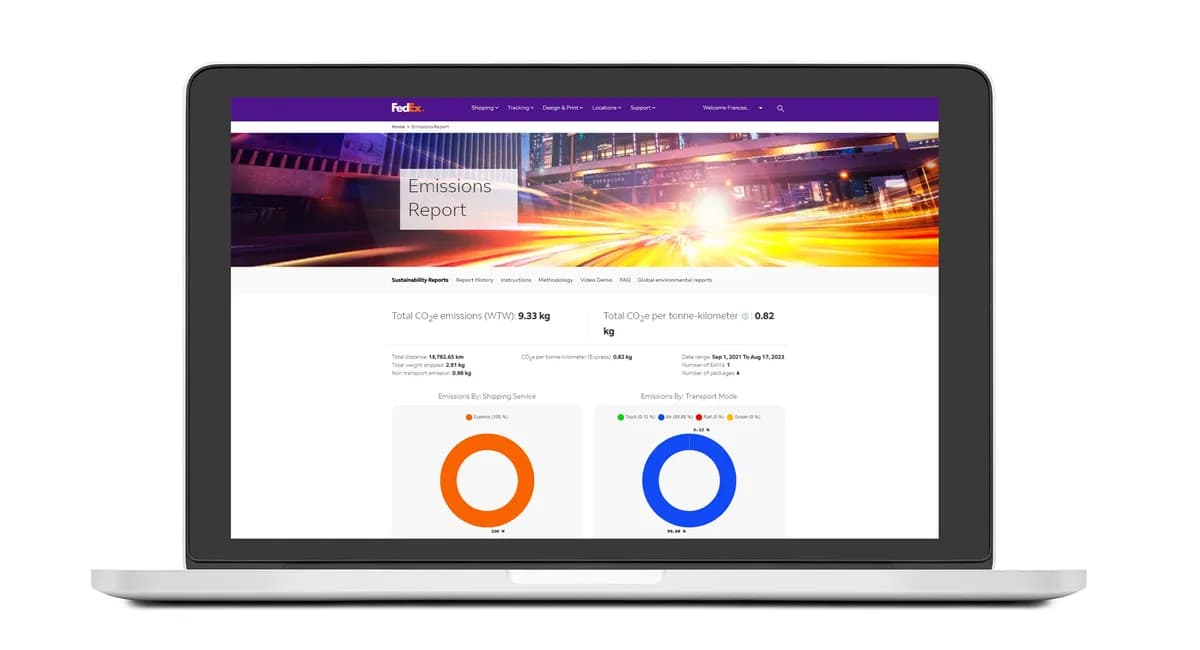 FedEx(R) Sustainability Insights to Sup port Customer Emissions Reporting_ssict_1200_650