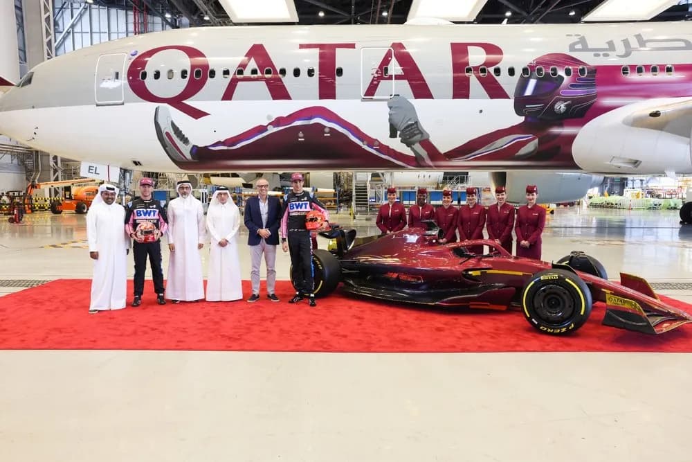 الخطوط الجوية القطرية تحتفل بوصول الفورمولا 1 إلى قطر_ssict_1000_667