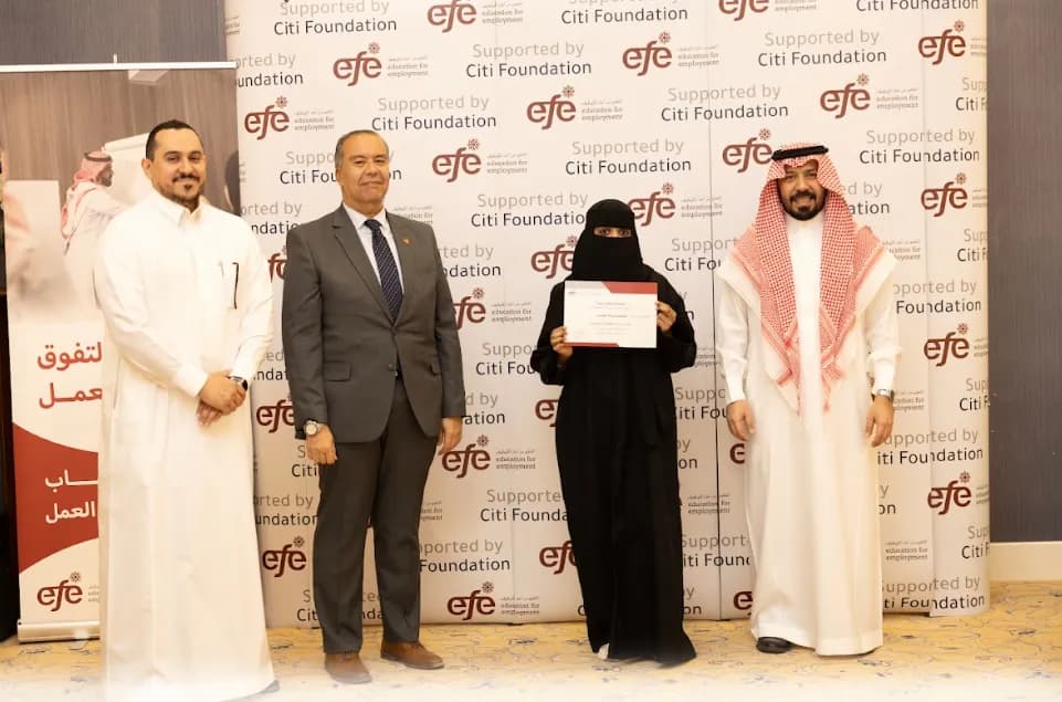 مبادرة التعليم من أجل التوظيف (EFE) ومؤسسة سيتي يؤهلان 110 شاباً سعودياً للالتحاق بسوق العمل السعودي1_ssict_961_635