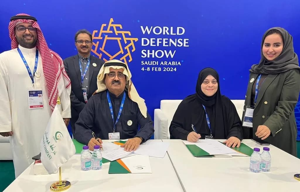 شركة جيسان توقع مذكرة تفاهم مع كلير فيجن، خلال معرض الدفاع العالمي الرياض 2024_ssict_1024_655
