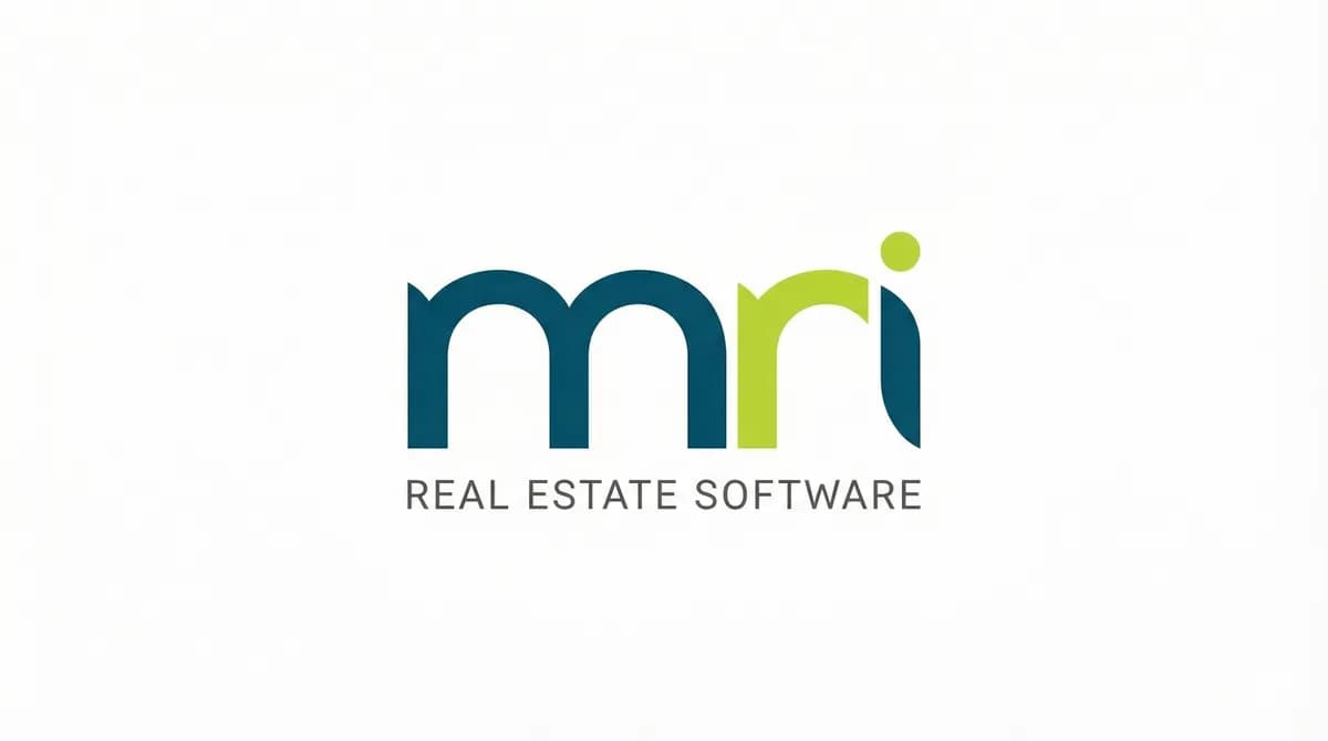 mri REAL ESTATE SOFTWARE logo in blue and green text against a white background.