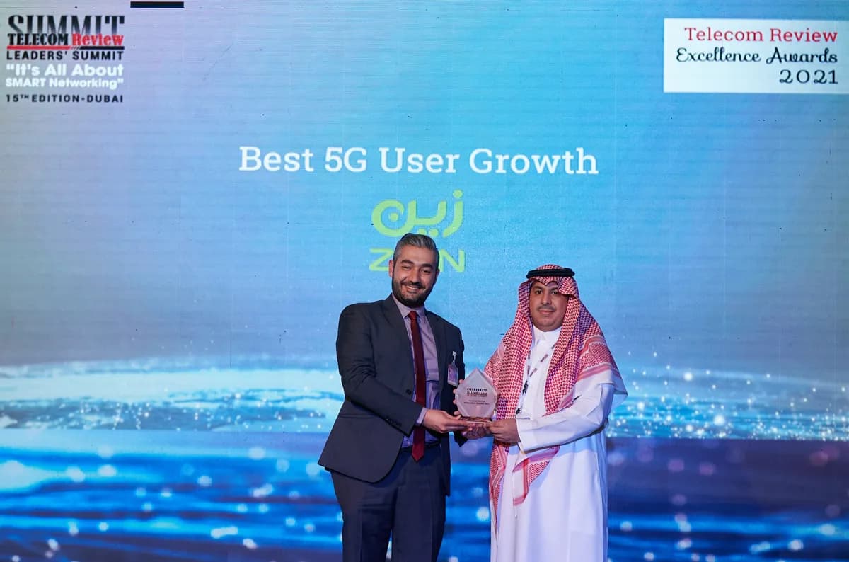 ZAIN KSA WINS THE “BEST 5G USER GROWTH” AWARD FROM TELECOM REVIEW_ssict_1200_794