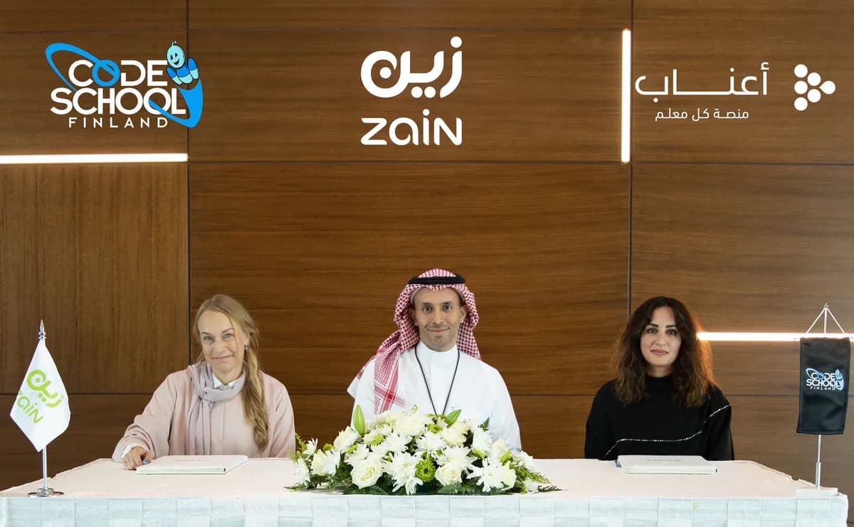 Zain KSA Signs MoU with Aanaab and Code School Finland Empowering and Localizing Digital Education_ssict_1200_741