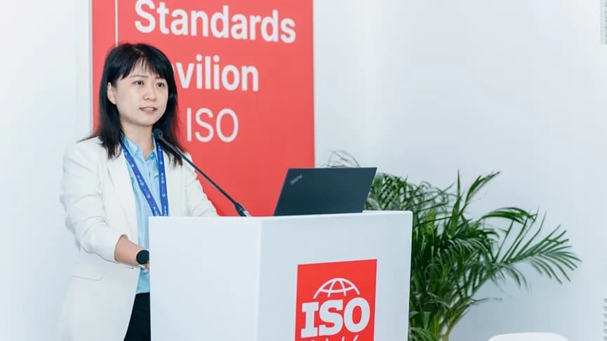 Ayla Xin Chang of Huawei speaks at the GDA Session titled From Commitment to Action - Implementing Standards for a Sustainable Future_ssict_865_486
