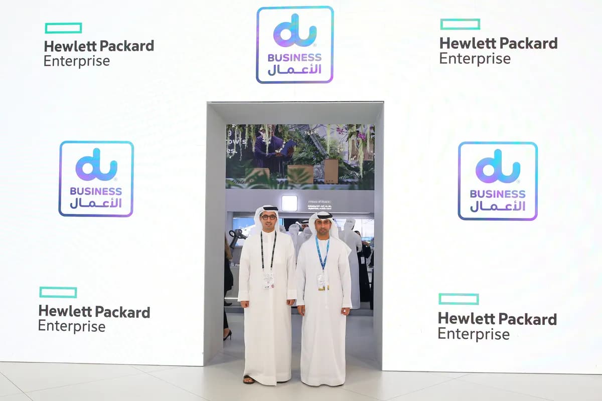 From Left, Ahmad Alkhallafi, Managing Director, UAE & Africa at HPE with Fahad Al Hassawi, Chief Executive Officer at du_ssict_1200_800