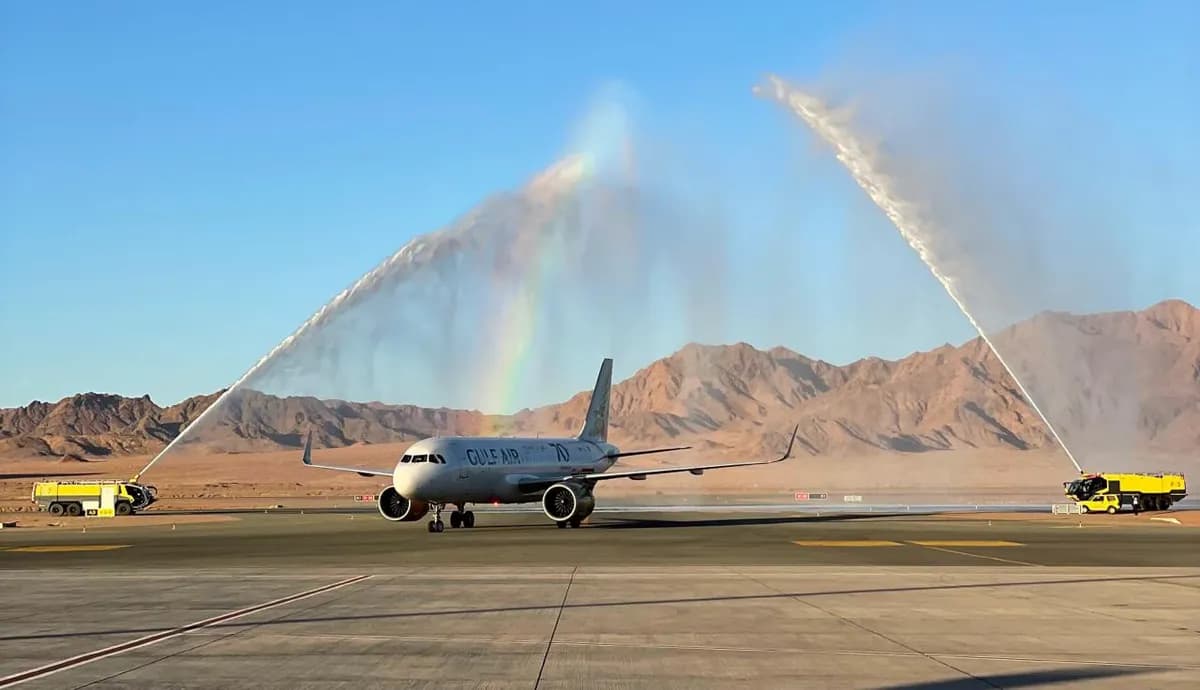 Inaugural Gulf Air flight to AlUla lands in AlUla International Airport on Saturday 3rd February, 2024._ssict_1200_690