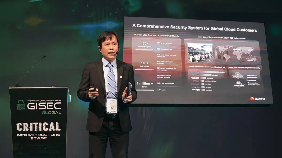 Eagle Wan, Huawei Cloud Chief Security Expert of Enterprise Digitalization and Cloud Transformation, at GISEC Global 2024_ssict_1200_675